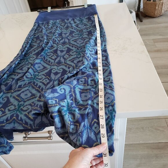 FRESH PRODUCE Blue Ikat Surfside Print Moonlight Blue Maxi Skirt, Size Small - Picture 9 of 12
